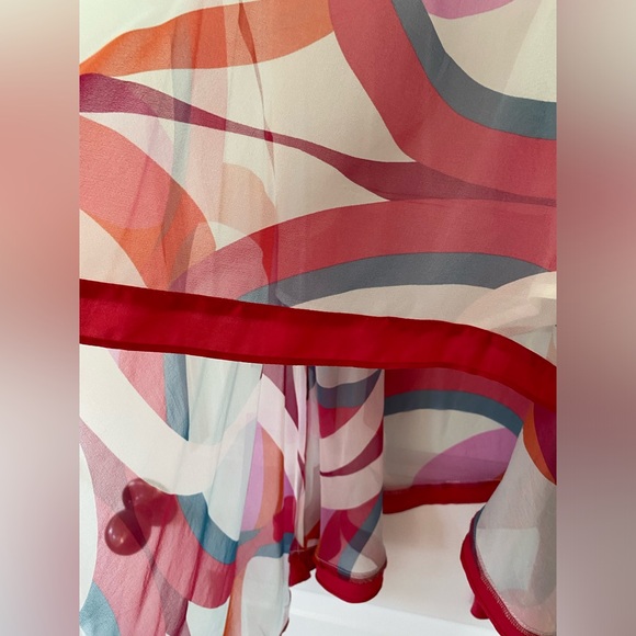 Marciano High Low 70s Print Sleeveless Top - Size S - Picture 5 of 6